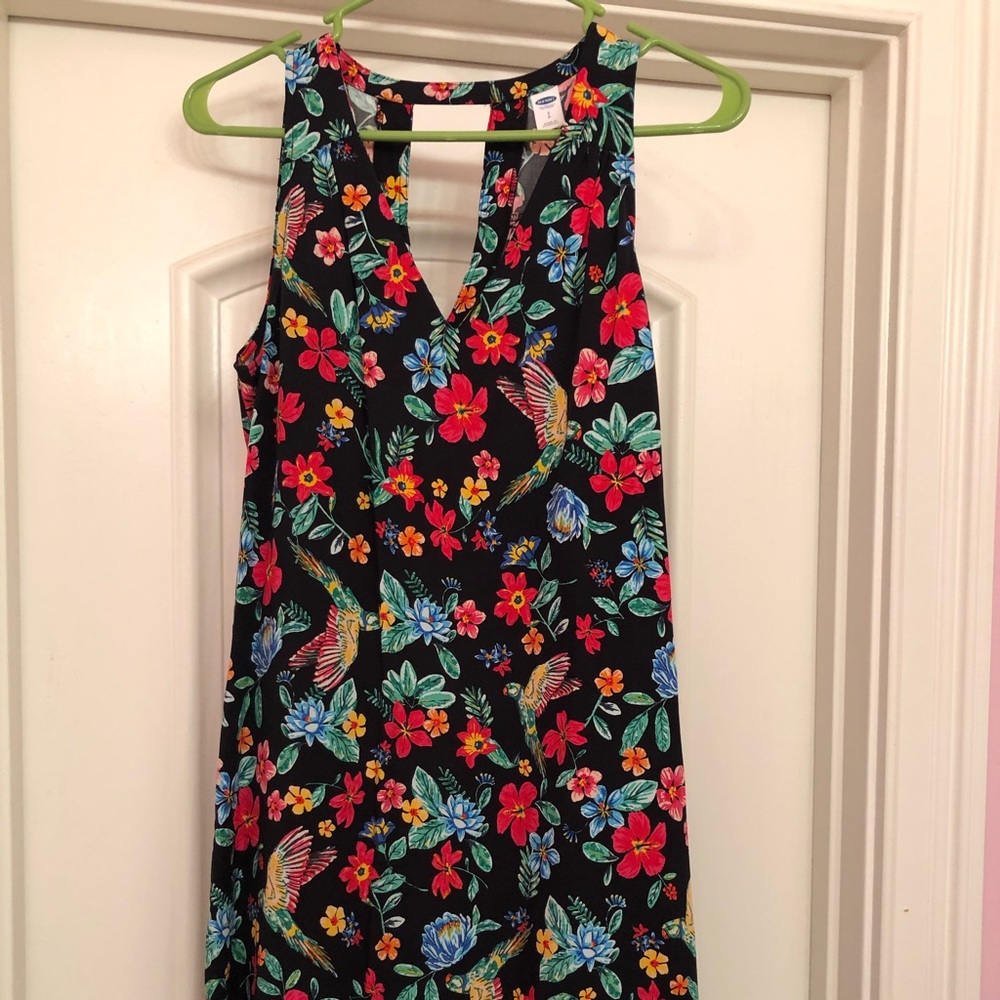 Tropical/Floral Halter Dress